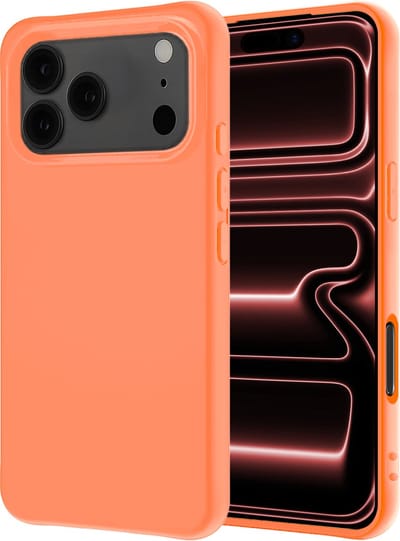 Hoesje - Geschikt voor Apple iPhone 17 Pro Max - Sterk & Shockproof - Hoes Cover - Siliconen Case - Perzik