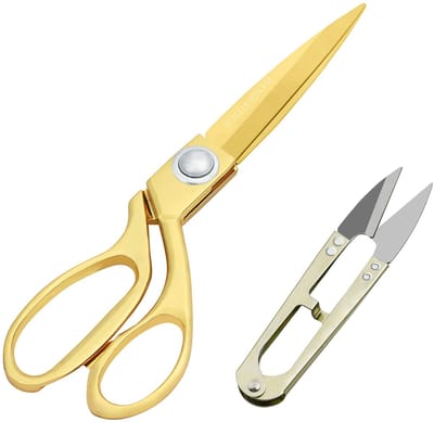 Allecto - Gouden Kleermaker Schaar - Zware Kwaliteit - 20,32cm - Roestvrij Staal - Knippen van Stof en Leer - Geschikt voor Naaien en Kleermaken
