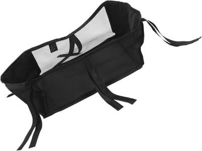 Kinderwagen Opbergmand - Onderzit Organizer - Babybenodigdheden Meenemen - Verstevigde Bodem - 35 x 32 x 13 cm - Zwart
