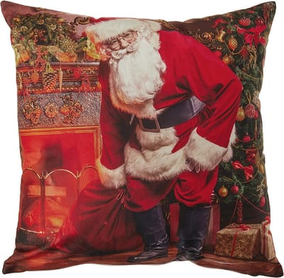 Decoratieve Sierkussenhoes Linnenlook Violet - Feestelijk Kerst Design