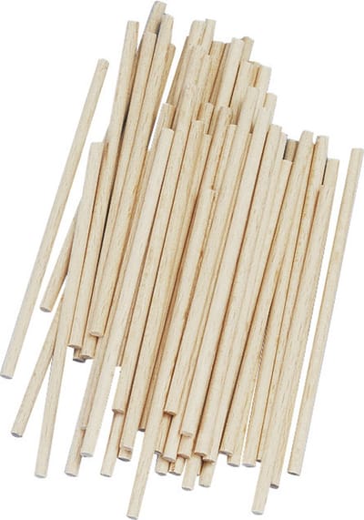 Rayher hobby materialen Knutselhoutjes - 60x stuks - naturel - 10 x 4 mm - Houten vormen knutselen