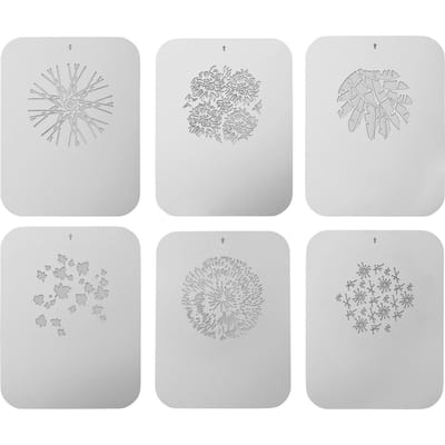 Cartes graphiques Gobos 6 pièces/ensemble, plaques métalliques avec motifs creux pour la focalisation conique du Snoot optique Rural Scenery Style