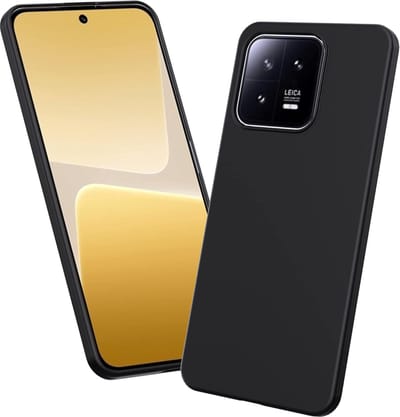 Flexibele achterkant Silicone hoesje Zwart Geschikt voor: Xiaomi Xiaomi 13 Pro