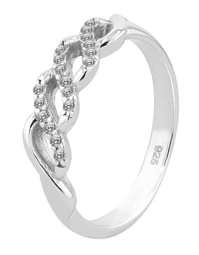 AKZENT Akzent Dames ring "Prata" aus 925 Sterlingzilver, gerhodineerd, langlebig,, Gr.