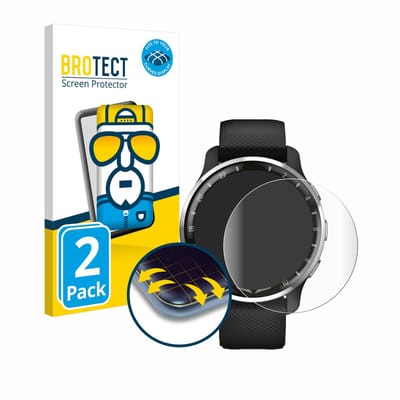 BROTECT - Screenprotector voor Garmin D2 Air X10 - Folie Beschermfolie transparant volledig dekking - 2 Stuks