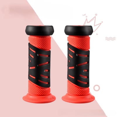 Kinderfiets handvatten schokbescherming Veiligheid 22mm gauge 95mm rubberen handvatten voor scooter, kinderfiets,Rood | Fietsen | Fietsonderdelen & Onderdelen | Stuurhandvatten, Tape & Pads