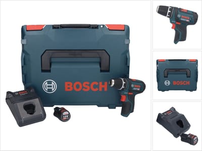 Bosch GSR 12V-15 Professional accuboormachine 12 V 30 Nm + 1x accu 3,0 Ah + oplader + L-Boxx