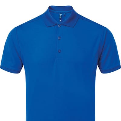 Premier Heren Coolchecker Poloshirt (Koningsblauw)