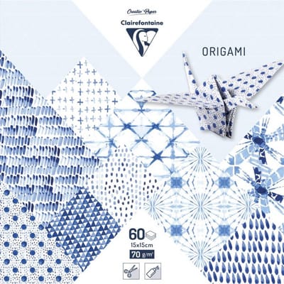 Origami papier Shibori, 60 vel 70g 15 x 15 cm - met motief