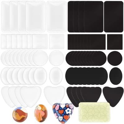 36 stuks 5 vormen koelkastmagneten, ambachtelijke assortiment kit, met keramische ferrite magneet en transparantes glazen cabochons