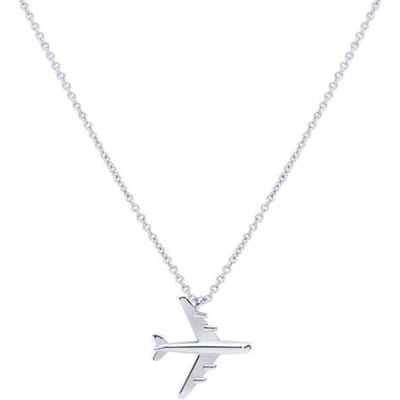 Collier pendentif en forme d'avion en argent sterling S925 Aide pour femme, bijoux d'anniversaire de mariage, chaînes de clavicule multicouches, lien 45cm white