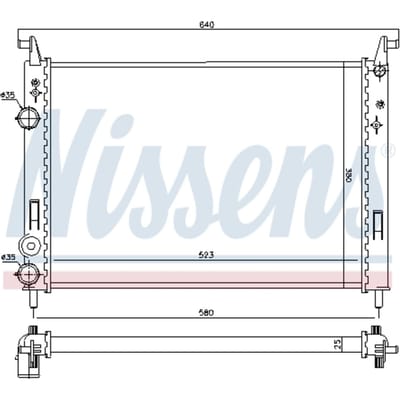 Radiator, motorkoeling NISSENS 61682