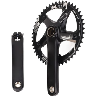 Pédalier Intégré Creux BCD144MM Plateau 48T Pédalier de Vélo pour Systèmes de Vitesses 8 à 12 Vitesses Noir noir