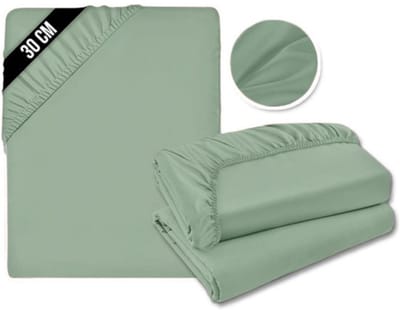 JMZR® Matrasovertrek 180x200 - Hoeslaken - Matrashoes - Super Zacht - Groen