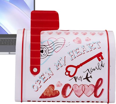 Liefdes Brievenbus - Kaartdoos Wenskaart - Valentijnsdag Cadeau - Creatief Ontwerp - 13x10x13 cm - Wit