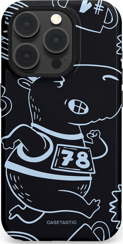 Casetastic Hoesje Geschikt voor Apple iPhone 15 Pro Magsafe - Stijlvolle Beschermende Duo-layer Case - Capibara kampioen