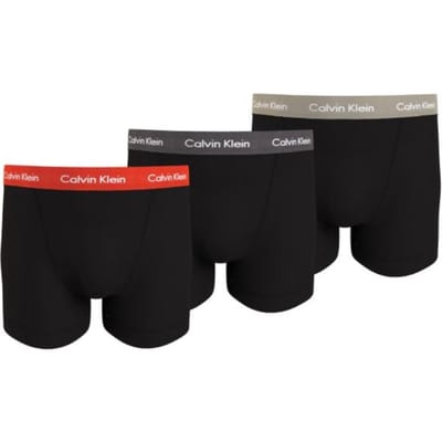 Calvin Klein Slips Confortables avec Lettre Minimaliste Lot de 3 Sous-vêtements Homme Noir 0000U2662G-MWR M gray