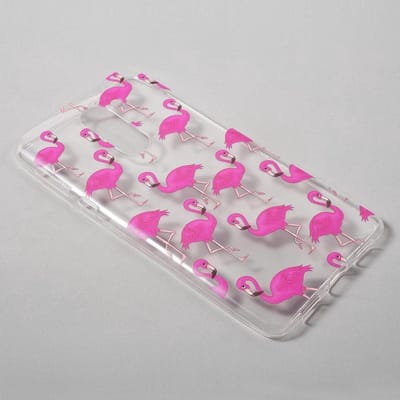Shop4 - Honor 6x Hoesje - Zachte Back Case Flamingo's Transparant