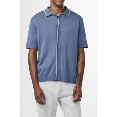 NN.07 Nolan Polo 6561 Knit Bering Sea Size: S | Polo Shirts Outlet | Heren | Blauw