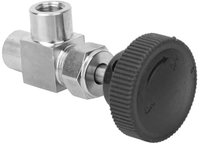 Dailygoods- Naaldklep Hoogdruk - BSPP Vrouwelijke Schroefdraad - 1/8 Inch - Water/Gas/Olie/Fuel - Verstelbaar - Geschikt voor Hoge Temperatuur - Klep