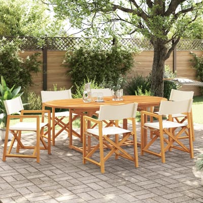 vidaXL - Inklapbare - stoelen - 6 - st - stof - crèmewit