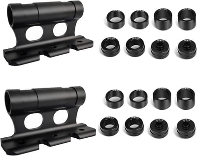 Set van 2 Fietsvorkhouders van Aluminium Legering - Waterdicht en Draagbaar voor Diverse Maten en 8 Paar Zijkappen