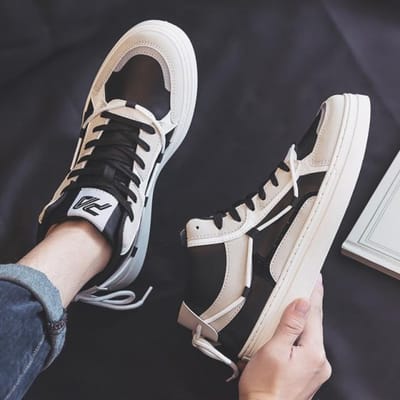 Herfst Winter Schoenen Heren High-Top Sneakers Pluche Warm Heren Casual Schoenen Nieuwe Collectie Mode Enkellaarsjes Zapatos De Hombre 44 zwart