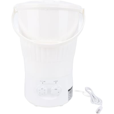 Machine à laver portable 85W 10L 2 modes Minuterie Petite laveuse portable pour sous-vêtements chaussettes white