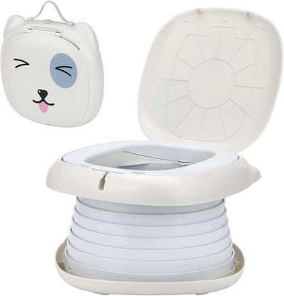 NK Children's toilet for babies and children, portable, foldable, children's design, learning, hygienic, nappy transition, learning, funny, safe, easy to use, with pockets
