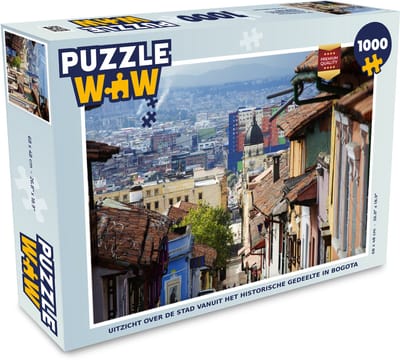 Puzzel Uitzicht over de stad vanuit het historische gedeelte in Bogota - Legpuzzel - Puzzel 1000 stukjes volwassenen