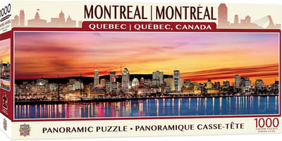 Panoramische Puzzel 1000 Stukjes - Montreal Stadsgezicht - Uitdagend Legpuzzel voor Volwassenen en Familie