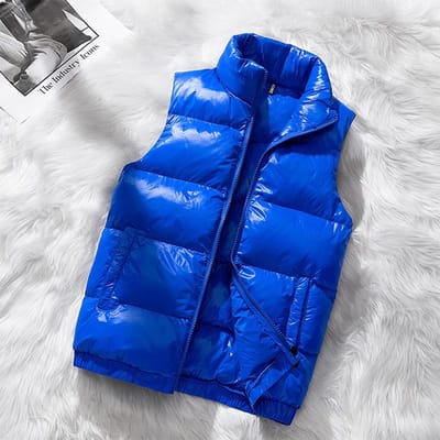 Herenjas Casual Vest Winter Winddichte Jas Heren Rits Donsvest Winter XXS blue