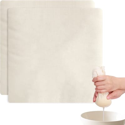 YONO Kaasdoek - Neteldoek - Passeerdoek - 50x50cm - Zeefdoek - Katoen - 2 Stuks