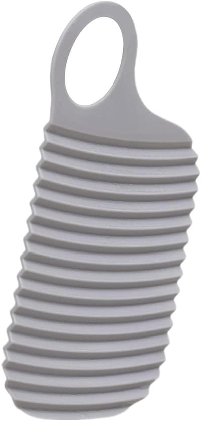 Siliconen Wasplank - Draagbare Wasplank - Handwas Thuis - Verbeterd Antislip Design - 18.5 x 9.5 cm - Grijs