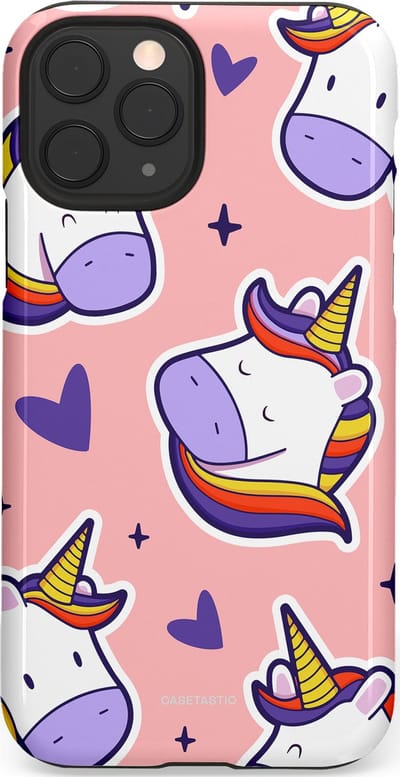 Casetastic Hoesje Geschikt voor Apple iPhone 11 Pro - Stijlvolle Beschermende Duo-layer Case - Unicornhart