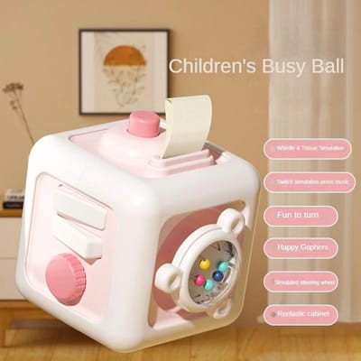6 in 1 Montessori educatief speelgoed Sensorisch druk bord Baby oefenvaardigheden Lade kubus Fidget educatief speelgoed voor meisje jongen