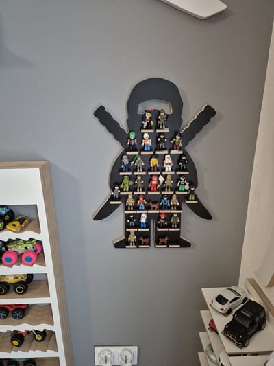 Moliland - Wandrek - 31 Minifiguurtjes - Ninja vorm - Zwart
