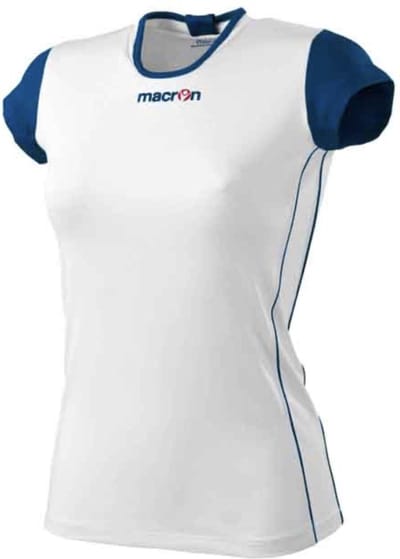 Sportshirt Dames, Macron Saba, maat XXL, Wit/Navy Blauw