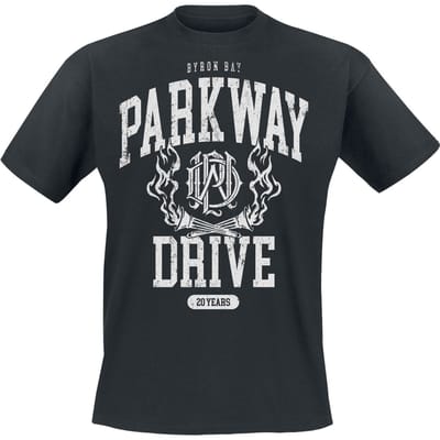 Parkway Drive T-shirt - 20 Years Crest - S tot M - voor Mannen - zwart