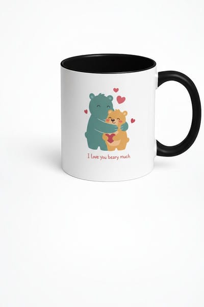 Mok met Knuffelende Beren - "I love you beary much" - Liefdevol Cadeau voor Valentijn & Meer