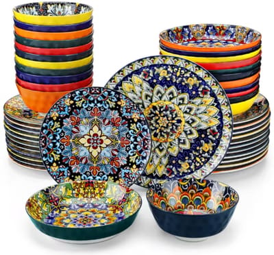 Bohemian Serviesset – 48 delig -12 persoons – Keramisch – Serviesset – Kleine Borden