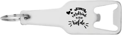 Akyol - ik verdrink in jouw liefde flesopener - Liefde - relatie - cadeau - 105 x 25mm