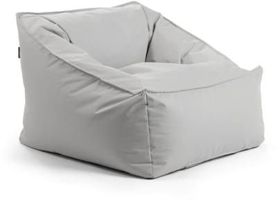 mokebo Tuinstoel 'Der Sunnyboy', Bean Bag met vulling of outdoor zitzak, als ligkussen, tuinligbed of vloerkussen in Lichtgrijs