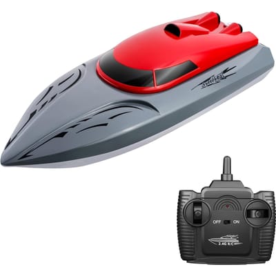 806 2.4G RC bateau télécommande bateau 20 KM/h jouet étanche haute vitesse RC bateau de course bateau cadeau pour red 1 battery rouge