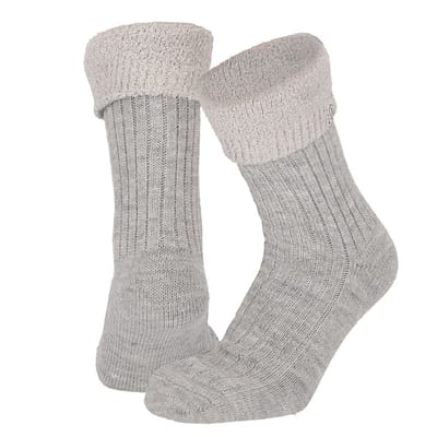 Apollo - Huissokken Dames - Ultra Soft - Donker Grijs - One Size - Fluffy sokken - Slofsokken