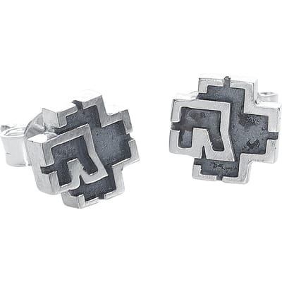 Rammstein Oorstekerset - Rammstein Logo - voor Vrouwen - zilverkleurig