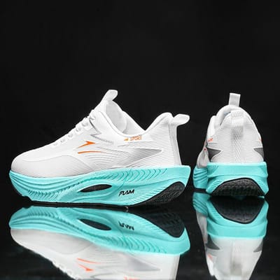 Atletische Hardloopschoenen Mannen Atletische Schoenen Marathon Ademend Pluche Comfort Trend Vrouwen Atletische Trainer Buiten Atletische Schoenen Luchtkussen 35 white