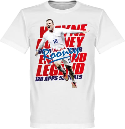 Rooney Engeland Legend T-Shirt - Wit - L