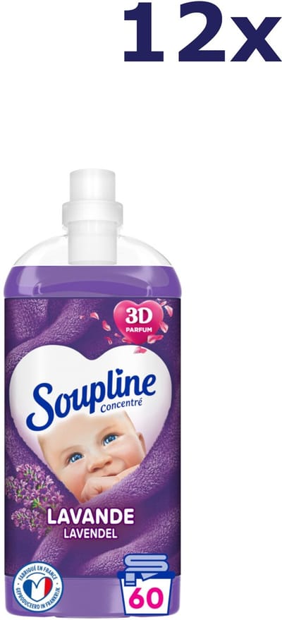 12x Soupline Wasverzachter Lavendel 1300 ml