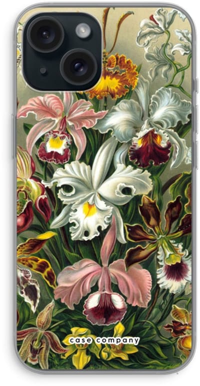 Case Company® - Hoesje geschikt voor iPhone 15 hoesje - Haeckel Orchidae - Soft Cover Telefoonhoesje - Bescherming aan alle Kanten en Schermrand
